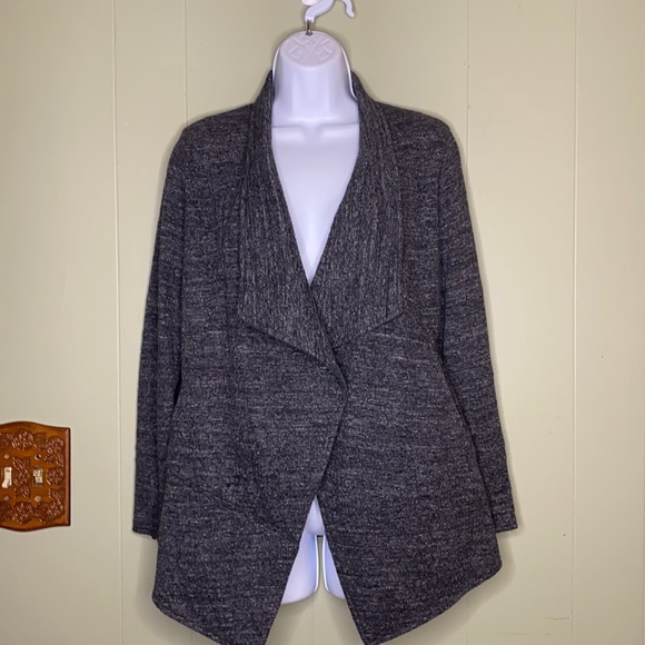 Eileen Fisher Waterfall Heather Gray Cardigan XS - Picture 2 of 12